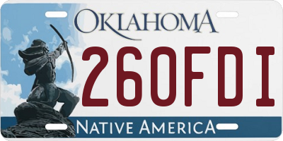 OK license plate 260FDI