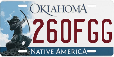 OK license plate 260FGG
