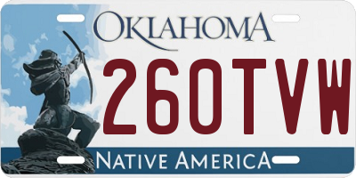 OK license plate 260TVW