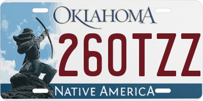 OK license plate 260TZZ