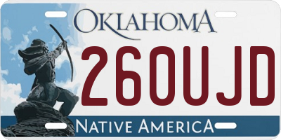 OK license plate 260UJD