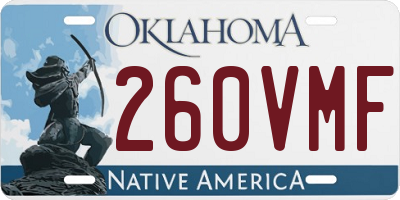 OK license plate 260VMF