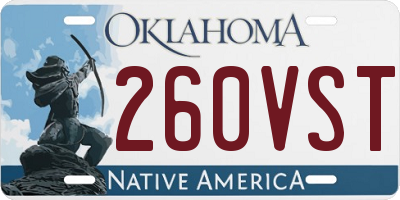 OK license plate 260VST