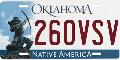 OK license plate 260VSV