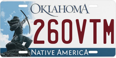 OK license plate 260VTM