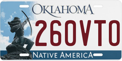 OK license plate 260VTO