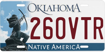 OK license plate 260VTR