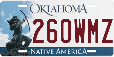 OK license plate 260WMZ