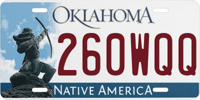 OK license plate 260WQQ