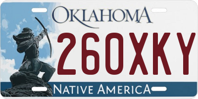 OK license plate 260XKY