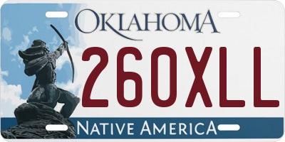 OK license plate 260XLL
