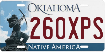 OK license plate 260XPS