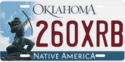 OK license plate 260XRB