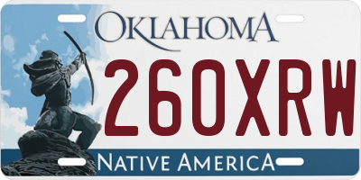 OK license plate 260XRW