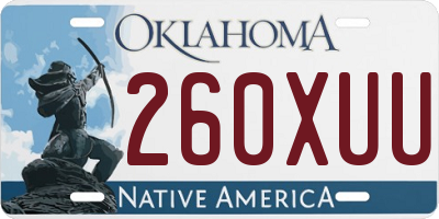 OK license plate 260XUU