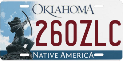 OK license plate 260ZLC