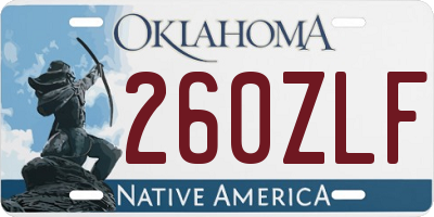 OK license plate 260ZLF