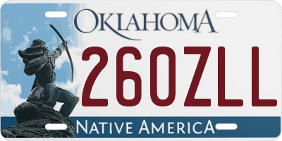 OK license plate 260ZLL