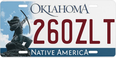 OK license plate 260ZLT