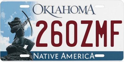 OK license plate 260ZMF