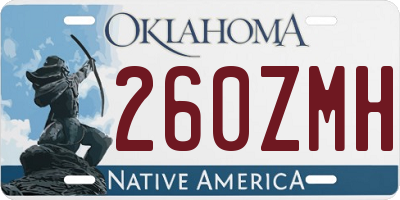 OK license plate 260ZMH