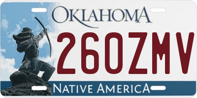 OK license plate 260ZMV