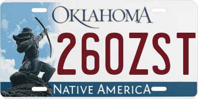 OK license plate 260ZST