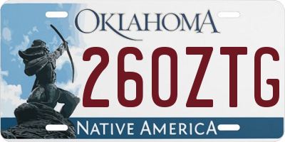 OK license plate 260ZTG