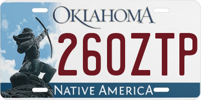 OK license plate 260ZTP