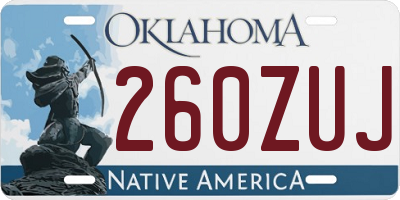 OK license plate 260ZUJ