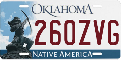 OK license plate 260ZVG