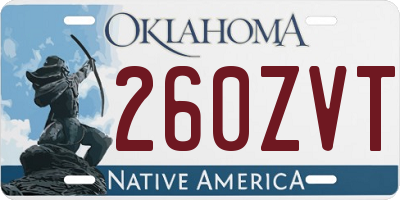 OK license plate 260ZVT