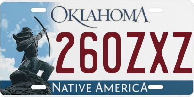 OK license plate 260ZXZ