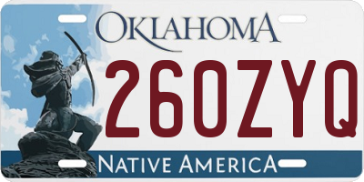 OK license plate 260ZYQ