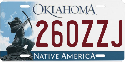 OK license plate 260ZZJ