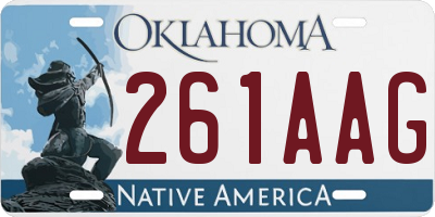 OK license plate 261AAG