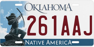 OK license plate 261AAJ