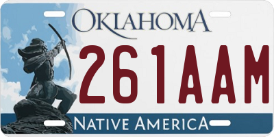 OK license plate 261AAM