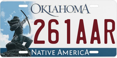 OK license plate 261AAR