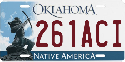 OK license plate 261ACI