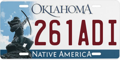 OK license plate 261ADI