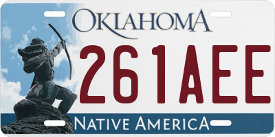 OK license plate 261AEE