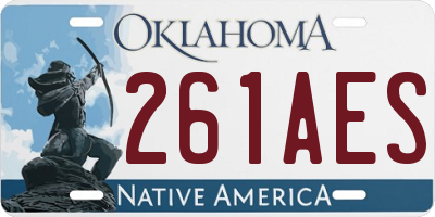 OK license plate 261AES