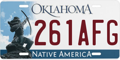 OK license plate 261AFG