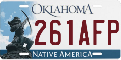 OK license plate 261AFP