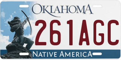 OK license plate 261AGC