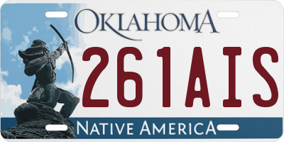 OK license plate 261AIS