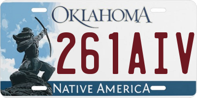OK license plate 261AIV
