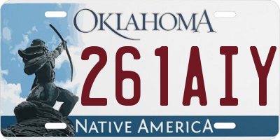 OK license plate 261AIY