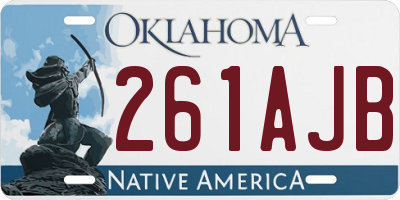 OK license plate 261AJB